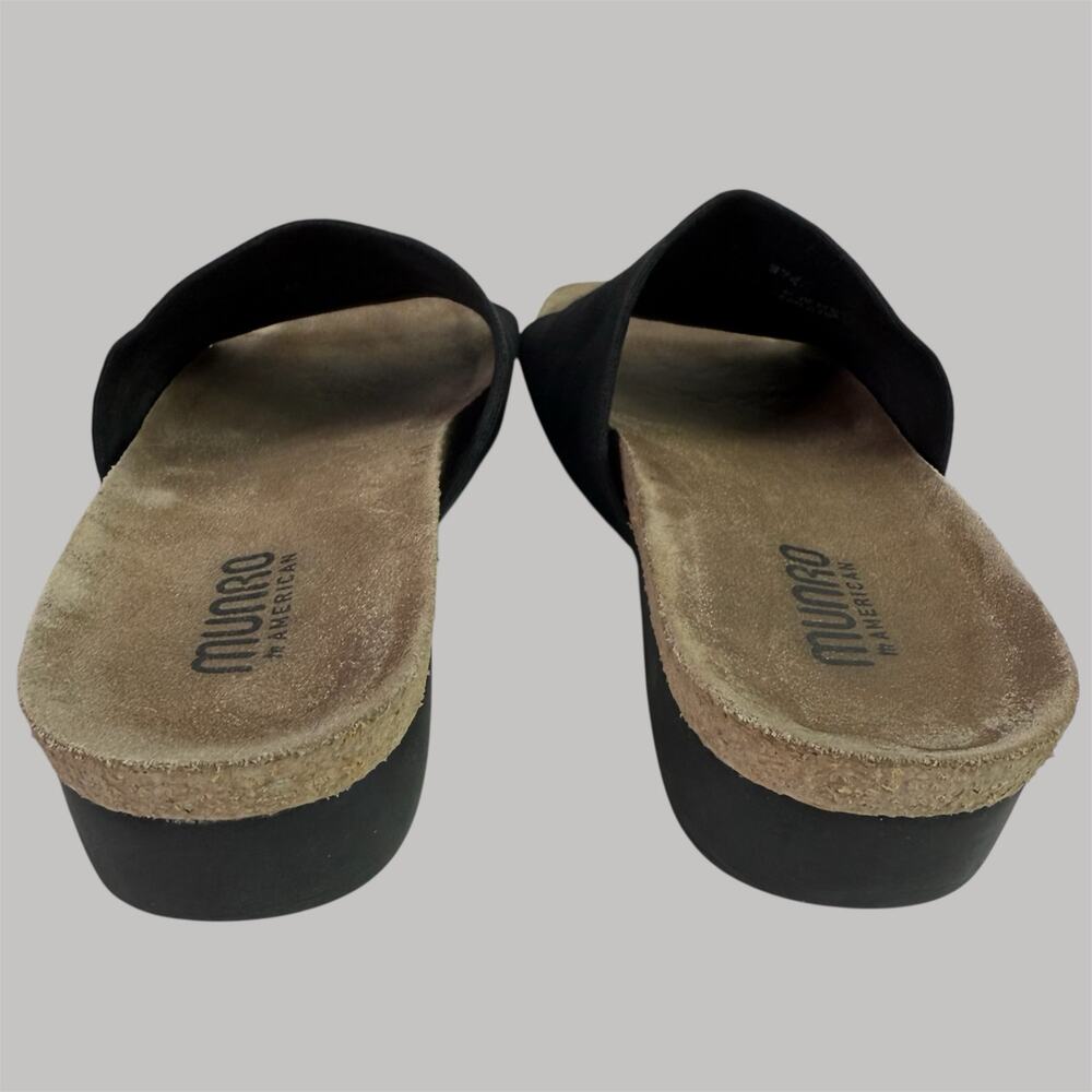 Munro American Women's 7.5 M Black Casita Slide Sandals Comfort Arch Support - Picture 5 of 8